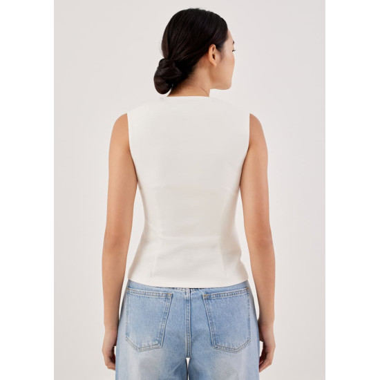 Allegra Square Neck Shell Top