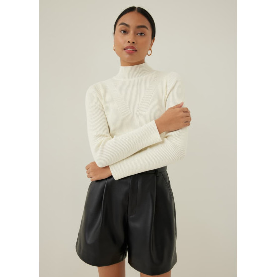 Alayna Knit Turtleneck Crop Sweater