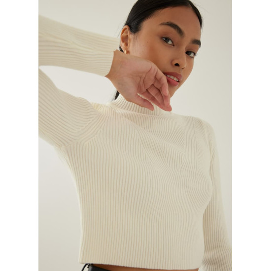 Alayna Knit Turtleneck Crop Sweater