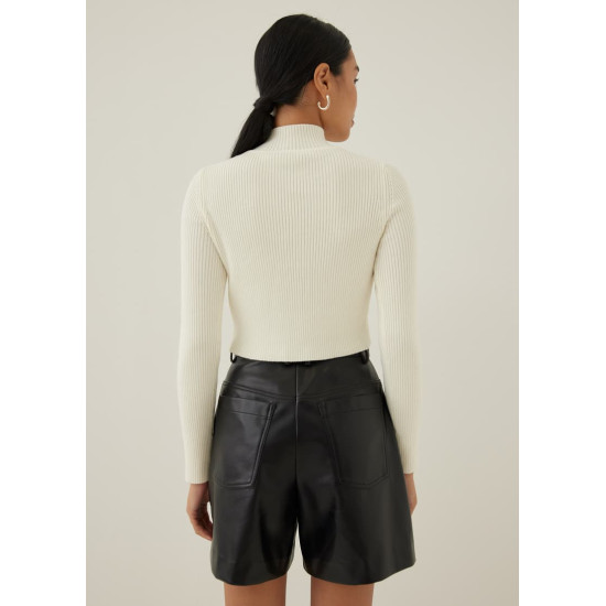 Alayna Knit Turtleneck Crop Sweater