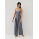 Marta Padded Tie Back Wide Leg Jumpsuit