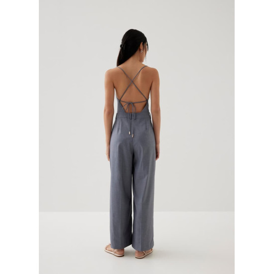 Marta Padded Tie Back Wide Leg Jumpsuit