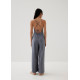 Marta Padded Tie Back Wide Leg Jumpsuit