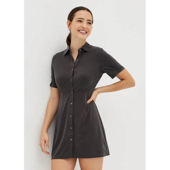 Maycie Cupro Shirt Dress