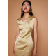 Lei Asymmetric Satin Midaxi Dress