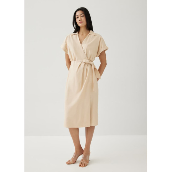 Glendale Linen Wrap Dress