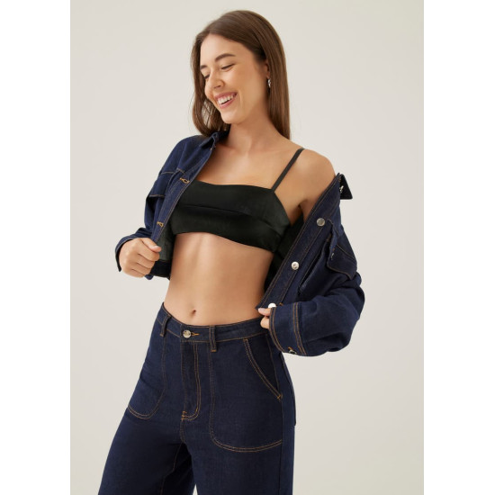 Merdith Padded Pleather Bralette