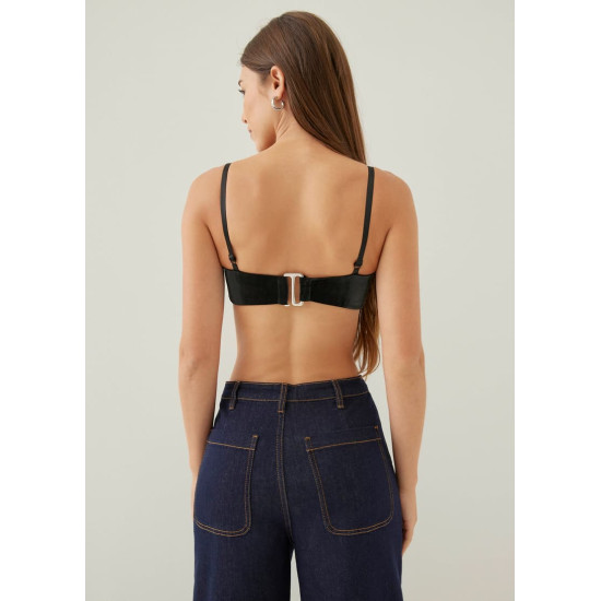 Merdith Padded Pleather Bralette