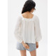 Cotton Ladder Trim Blouse