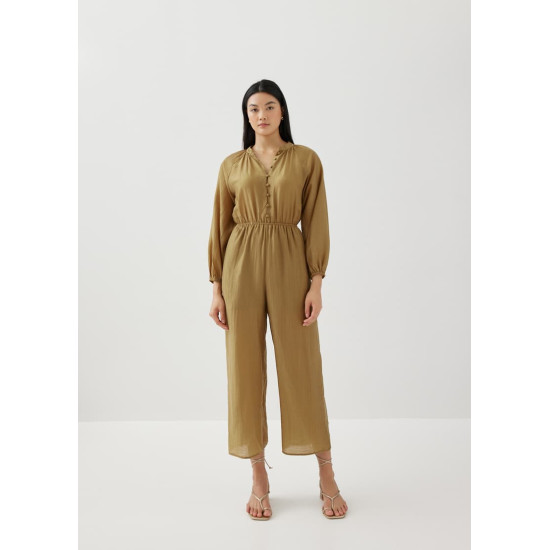 Nikola Elastic Poet Sleeve Jumpsuit