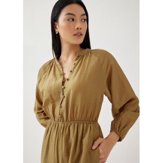 Nikola Elastic Poet Sleeve Jumpsuit