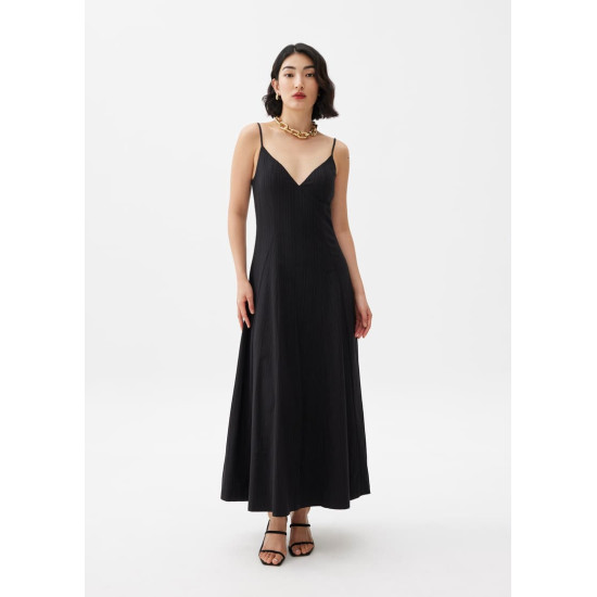 Padded Fit & Flare Maxi Dress