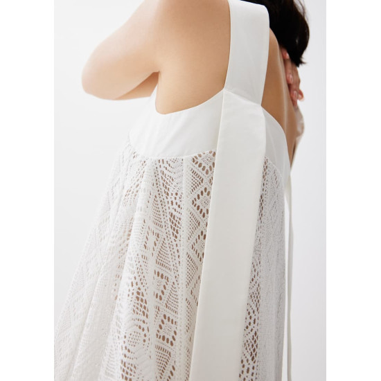 Lace Trapeze Midaxi Dress