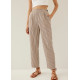 Grenda Elastic Striped Peg Leg Pants