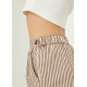 Grenda Elastic Striped Peg Leg Pants