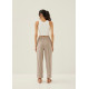 Grenda Elastic Striped Peg Leg Pants