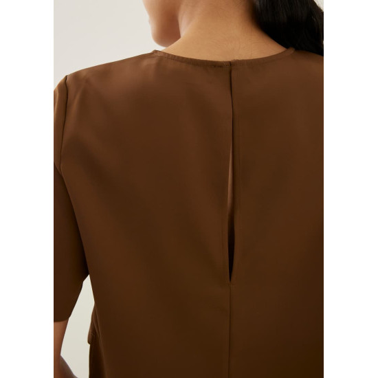 Merlie Relaxed Satin Shell Top