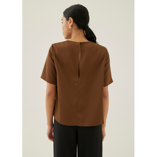 Merlie Relaxed Satin Shell Top