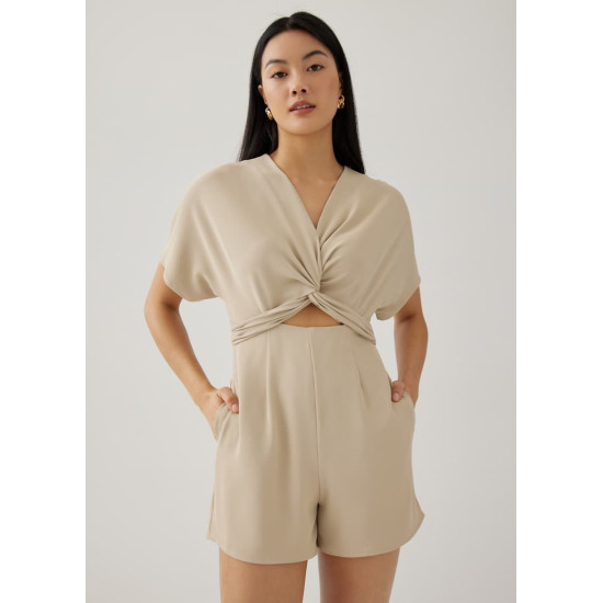 Davine Twist Front Cut Out Romper