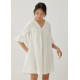 Pristine Cotton Frill Sleeve Dress