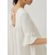 Pristine Cotton Frill Sleeve Dress