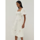 Bexley Embroidered Panelled Fit & Flare Dress in Humble Abode