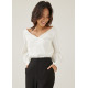 Jorea V-neck Puff Sleeve Blouse