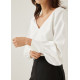 Jorea V-neck Puff Sleeve Blouse