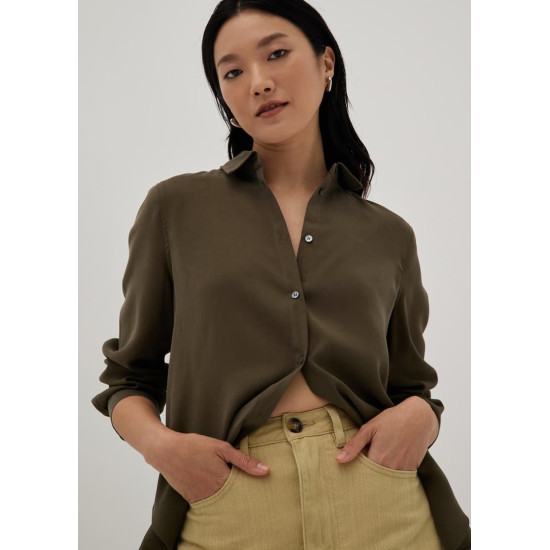 Kinslee Cuffed Sleeve Button Down Shirt