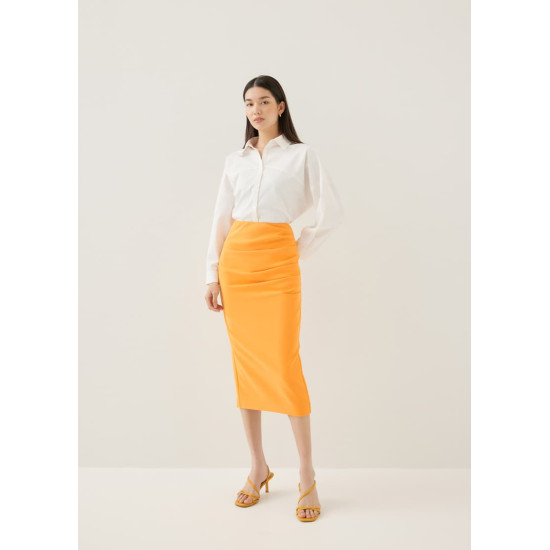 Mailea Side Pleat Column Skirt (2022 Version)