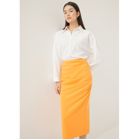 Mailea Side Pleat Column Skirt (2022 Version)