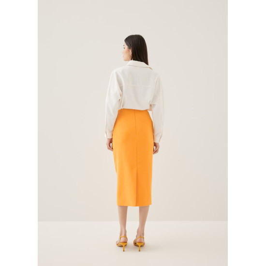 Mailea Side Pleat Column Skirt (2022 Version)