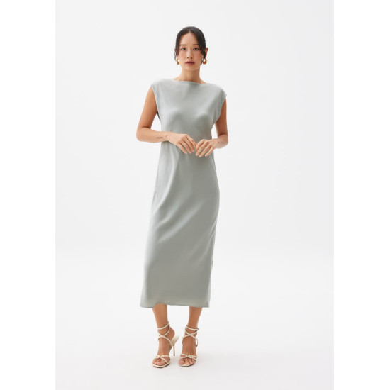 Reversible Satin Shift Midaxi Dress