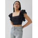 Winnie Padded Textured Bustier Crop Top