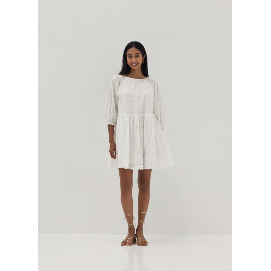 Beatriz Broderie Puff Sleeve Dress