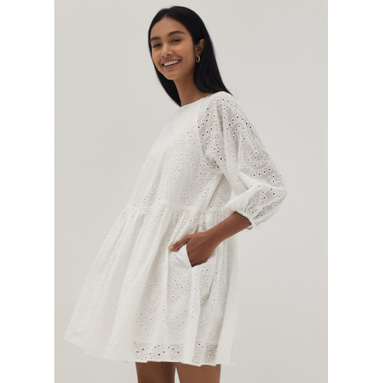 Beatriz Broderie Puff Sleeve Dress