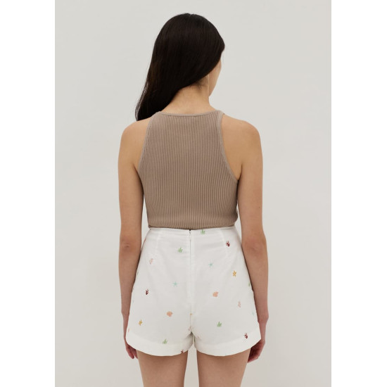 Zalena Cotton Classic Shorts in Tidal Daydream