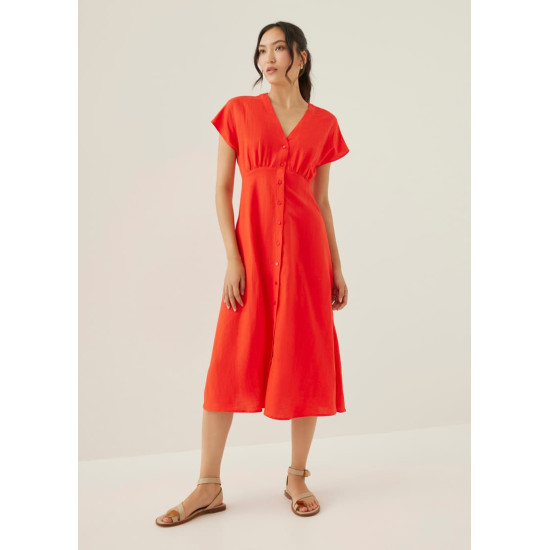 Kryza Linen A-line Midi Dress