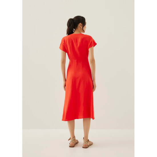 Kryza Linen A-line Midi Dress