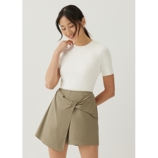 Dessa Linen Twist Front Skort