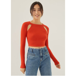 Maudi Knit Fitted Crop Top