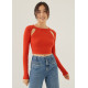 Maudi Knit Fitted Crop Top