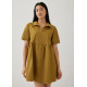 Heather Cotton Babydoll Shirt Dress