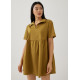 Heather Cotton Babydoll Shirt Dress