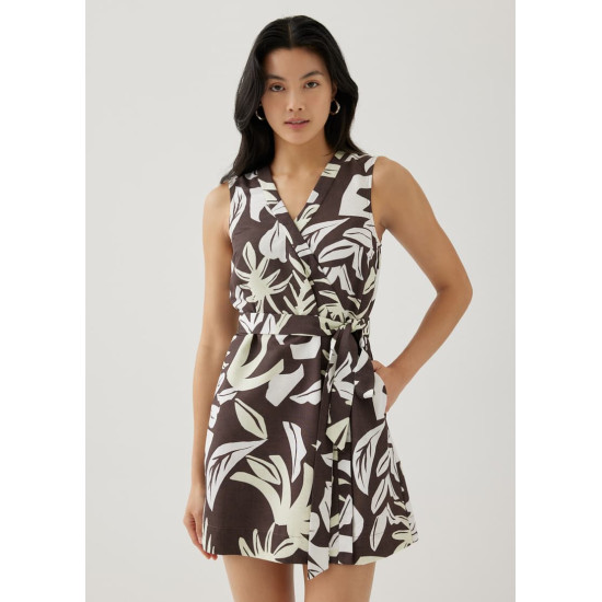 Lupita Wrap Dress in Tropical Breeze