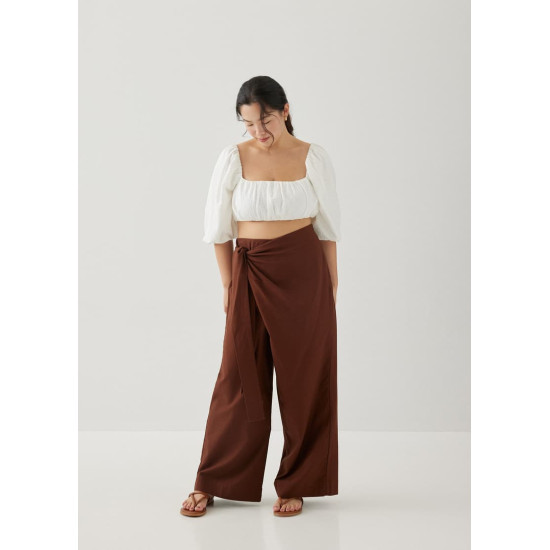 Derya Cotton Wide Leg Pants