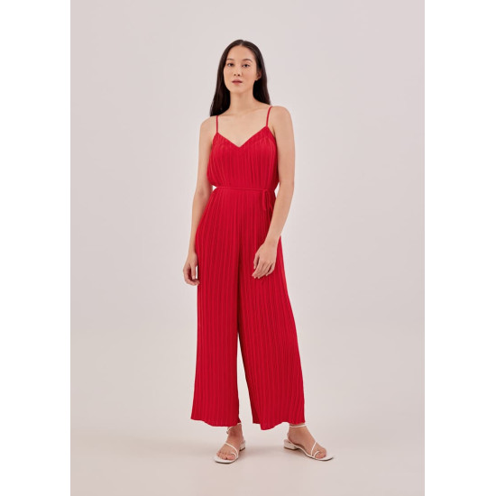 Sabine Pleat Wide Leg Jumpsuit