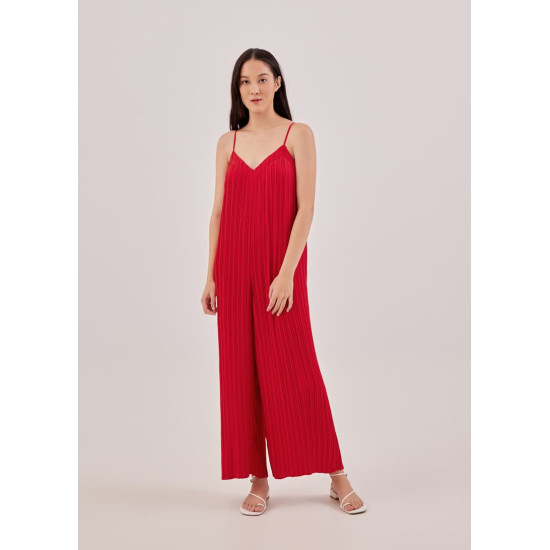 Sabine Pleat Wide Leg Jumpsuit