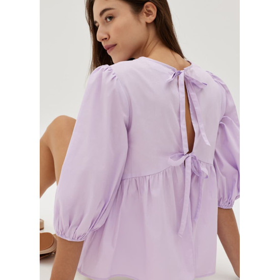 Zeina Tie Back Peplum Top