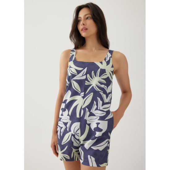 Selah Relaxed Romper in Tropical Breeze